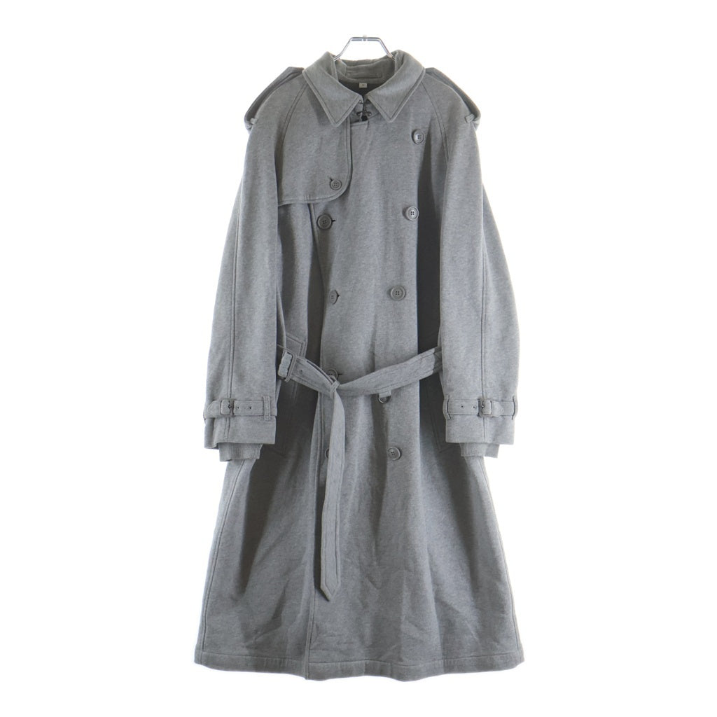 BURBERRY(バーバリー) 21SS Riccardo Tisci リカルドティッシ期 コットンスウェット ロングトレンチコート グレー 8016752