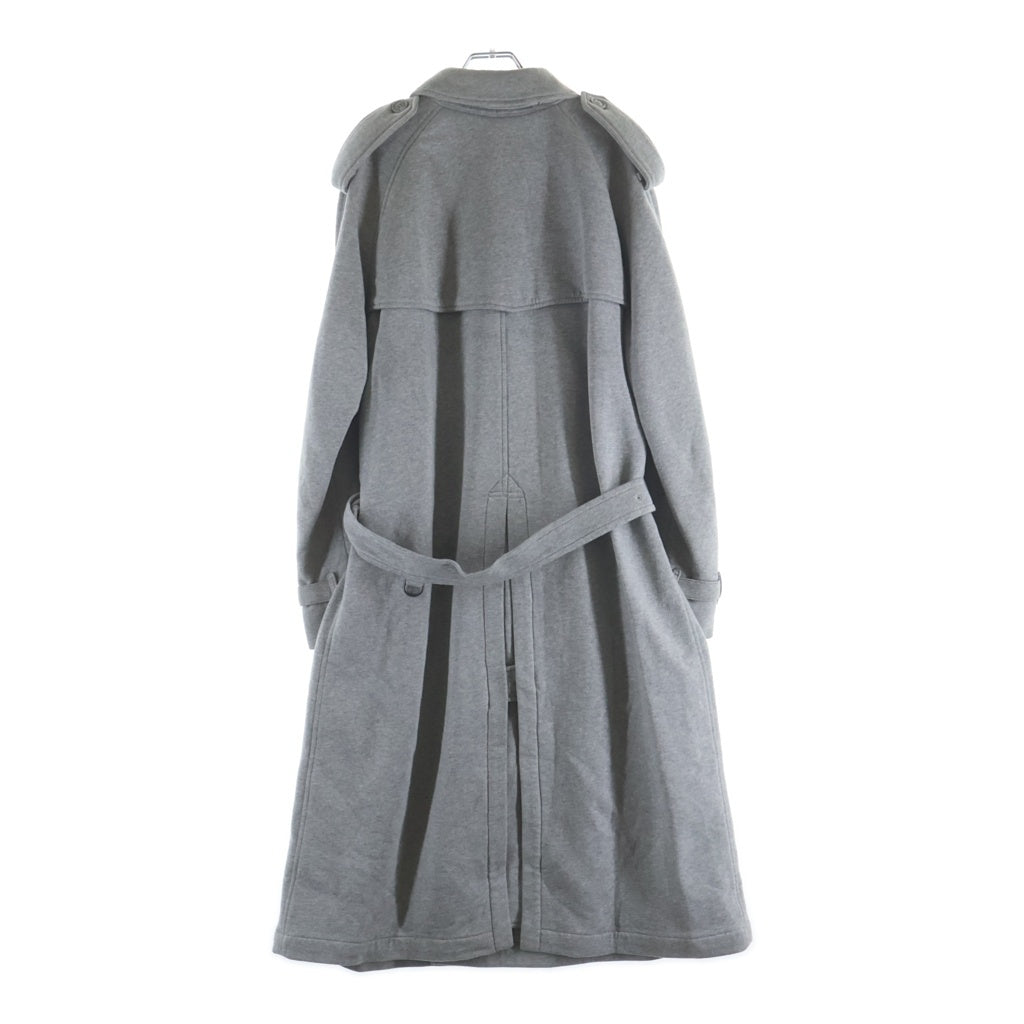 BURBERRY(バーバリー) 21SS Riccardo Tisci リカルドティッシ期 コットンスウェット ロングトレンチコート グレー 8016752