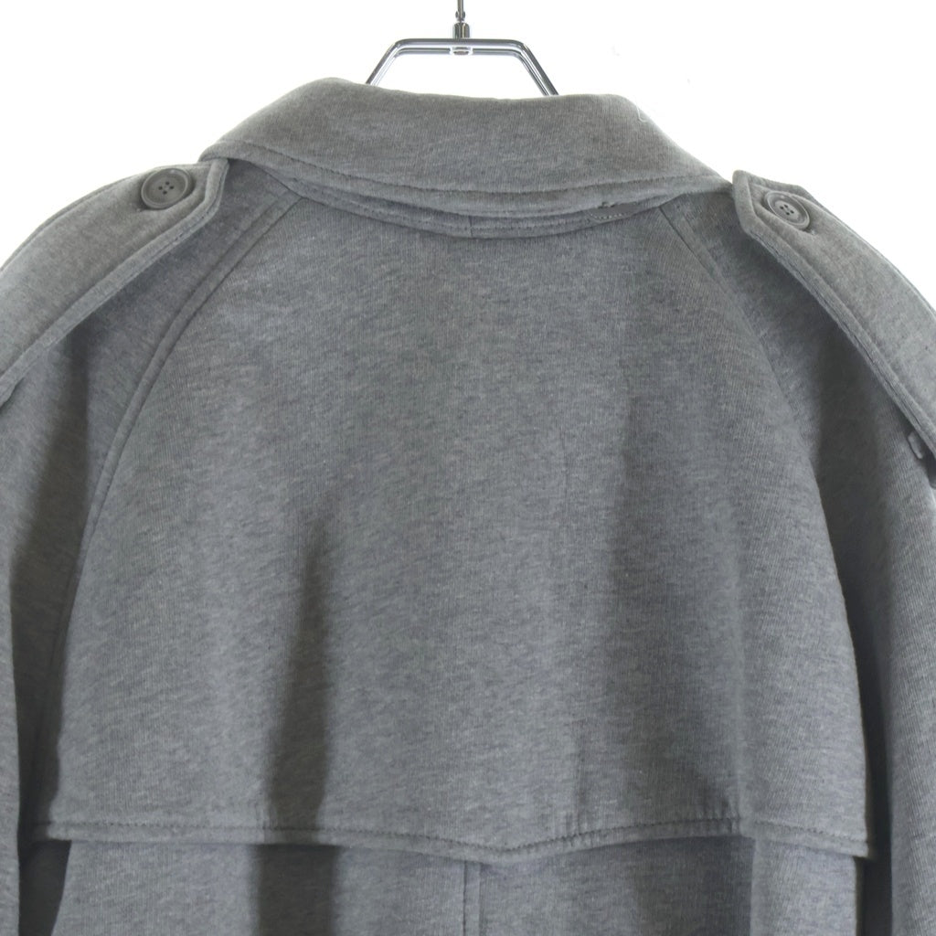 BURBERRY(バーバリー) 21SS Riccardo Tisci リカルドティッシ期 コットンスウェット ロングトレンチコート グレー 8016752