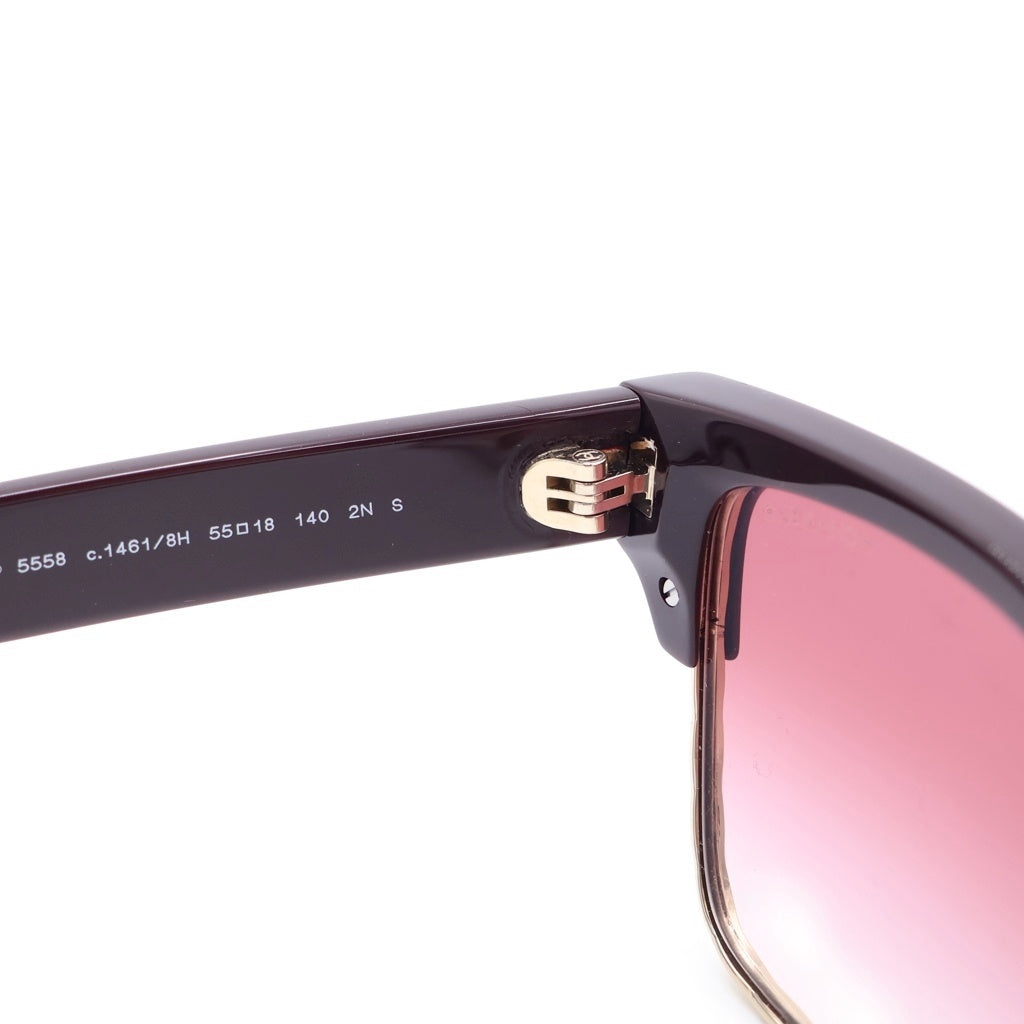 CHANEL(シャネル) 5558 ココマーク キャッツアイシェイプ カラーレンズ サングラス アイウェア メガネ バーガンディ A71754 レディース