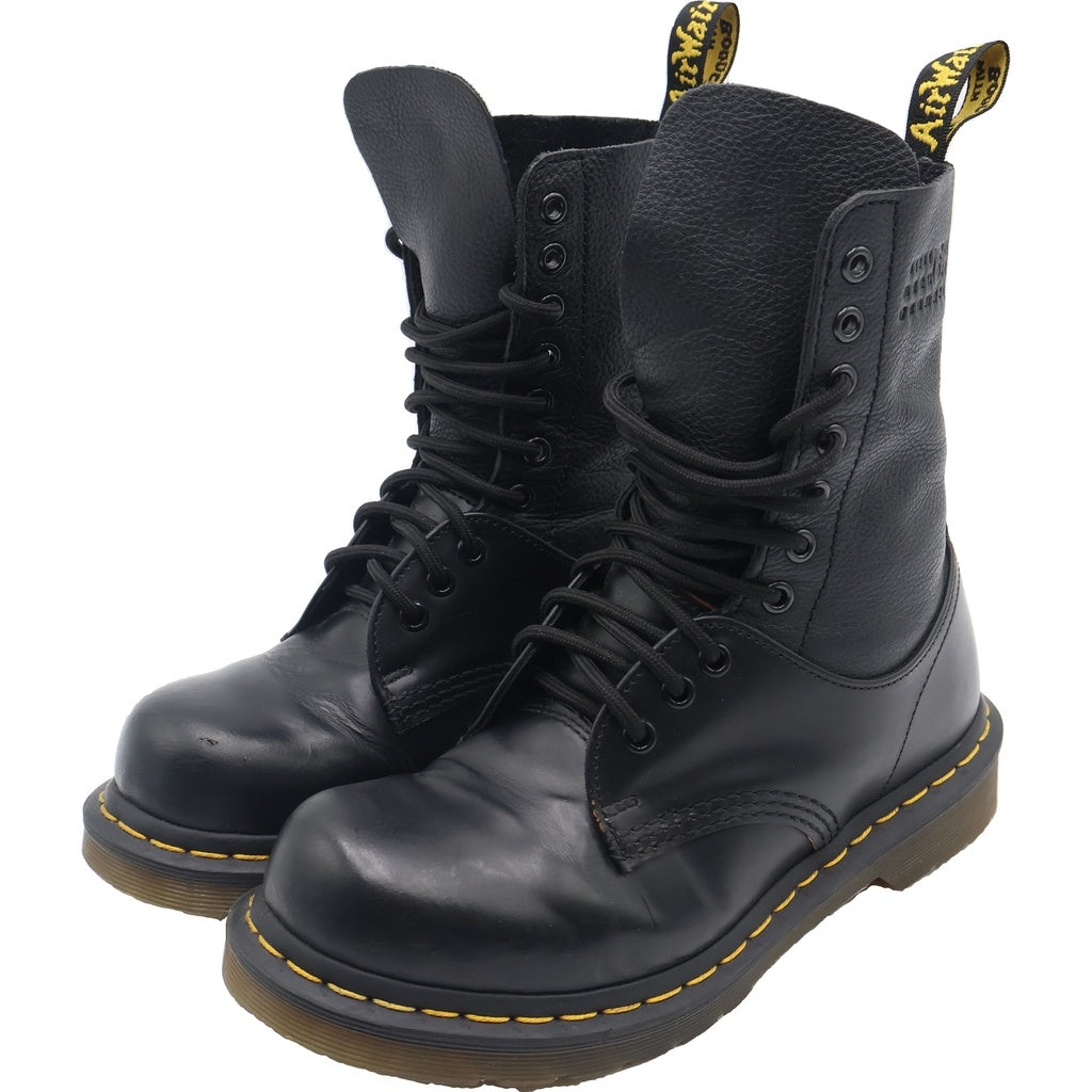 Dr.Martens(ドクターマーチン) ×MM6 Maison Margiela Leather Lace Up Boots 1490 TWIST エムエムシックス メゾンマルジェラ レースアップブーツ ブラック 32185001