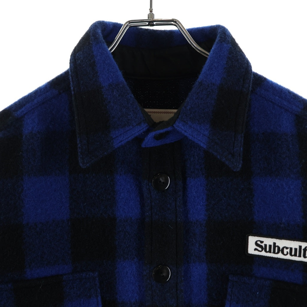 SUBCULTURE(サブカルチャー) 25AW BUFFALO CHECK JACKET バッファロー チェック シャツジャケット ブルー/ブラック SCJK-A2501
