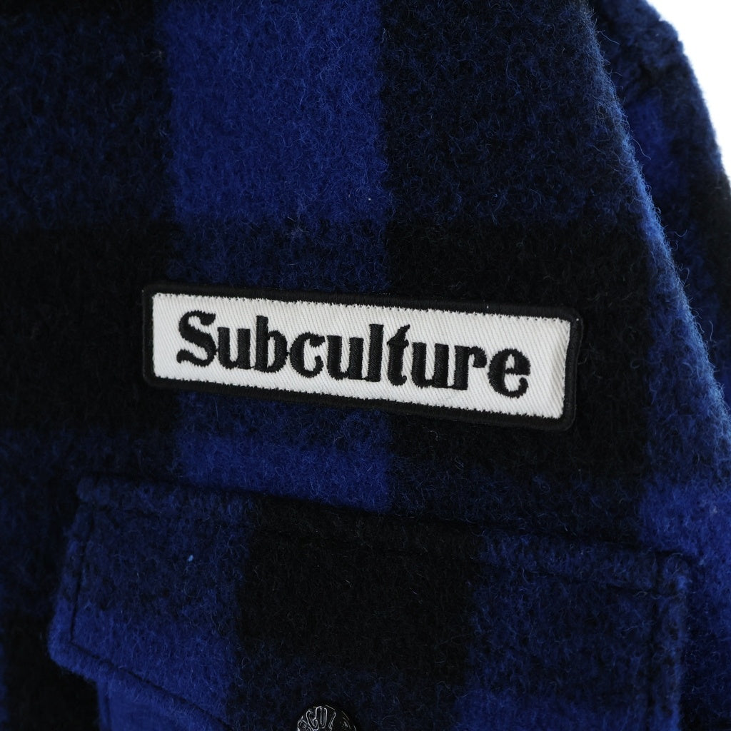SUBCULTURE(サブカルチャー) 25AW BUFFALO CHECK JACKET バッファロー チェック シャツジャケット ブルー/ブラック SCJK-A2501