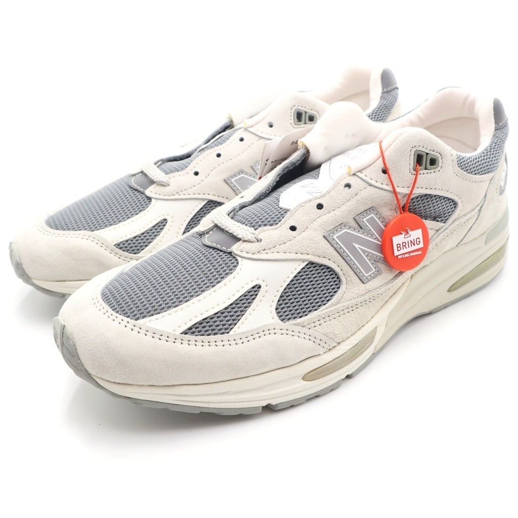 New Balance(ニューバランス) U991LG2 スエード メッシュ ローカットスニーカー ホワイト US9/27cm