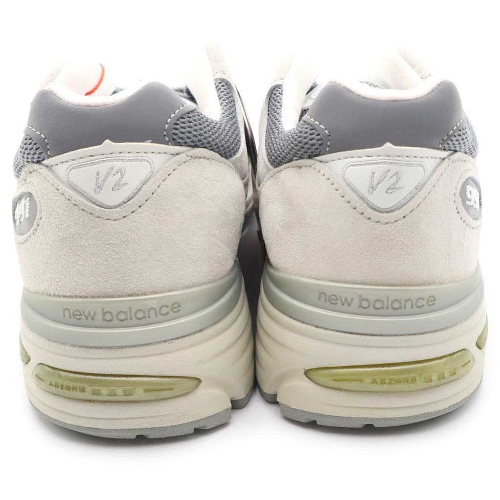 New Balance(ニューバランス) U991LG2 スエード メッシュ ローカットスニーカー ホワイト US9/27cm