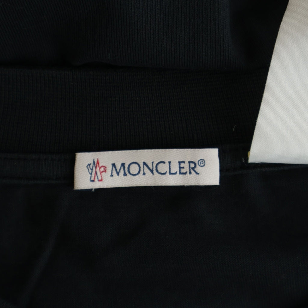 MONCLER GENIUS(モンクレール ジーニアス) 23AW ×PALM ANGELS SS T-SHIRT パームエンジェルス ロゴワッペン クルーネック半袖Tシャツ カットソー ブラック I209L8C00003