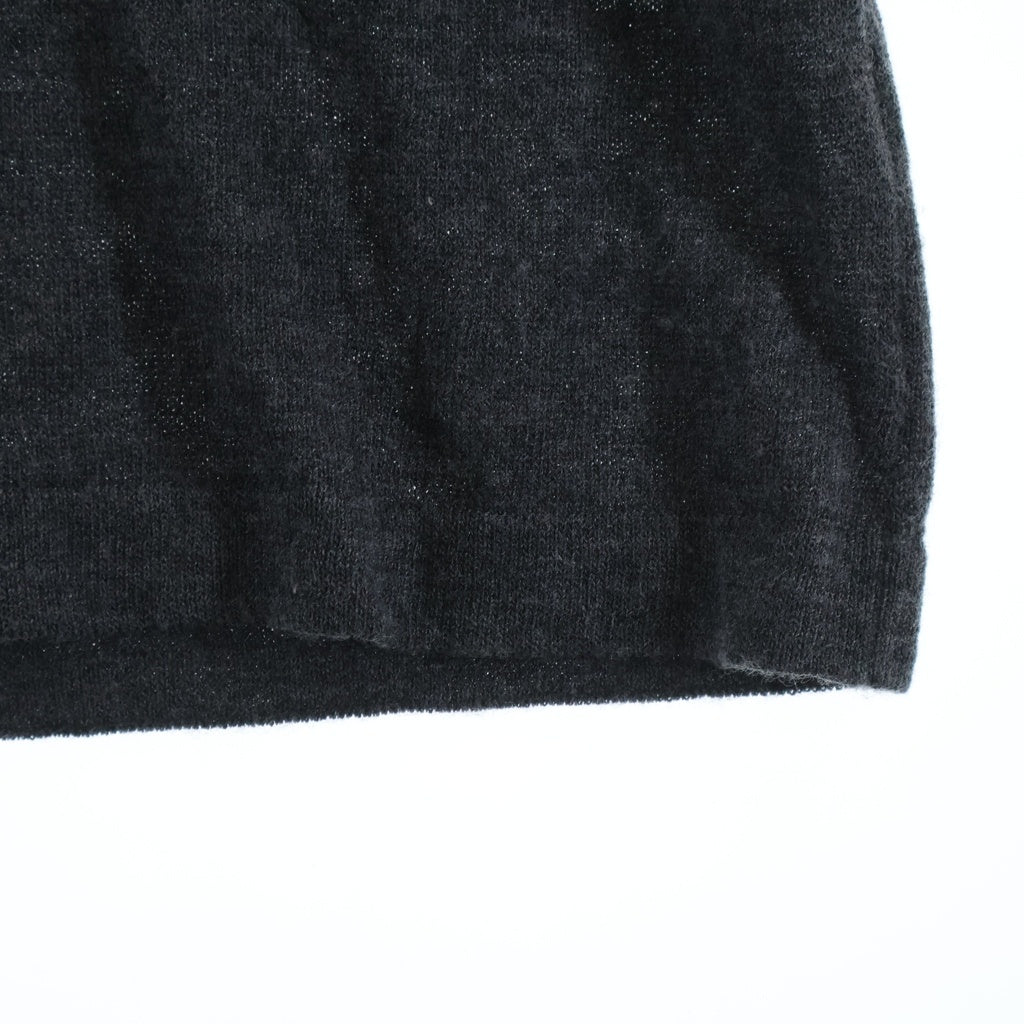AURALEE(オーラリー) 23SS CASHMERE HARD TWIST KNIT TEE カシミヤ ハード ツイスト ニット クルーネック半袖Tシャツ カットソー グレー A23ST02CT