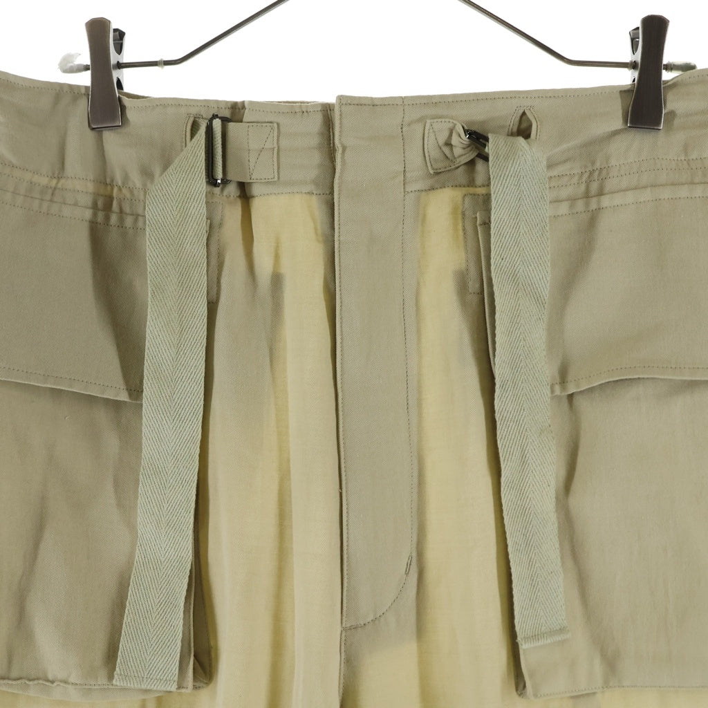 AURALEE(オーラリー) 25SS LIGHT COTTON WOOL VIYELLA CARGO PANTS ライト コットン ウール ビエラ カーゴパンツ ベージュ A25SP03KV