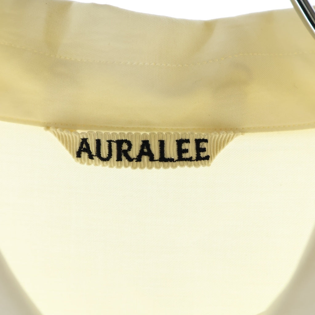 AURALEE(オーラリー) 23SS WASHED FINX TWILL BIG SHIRTS ウォッシュド フィンクス ツイル ビッグ 長袖シャツ アイボリー A00S03TN