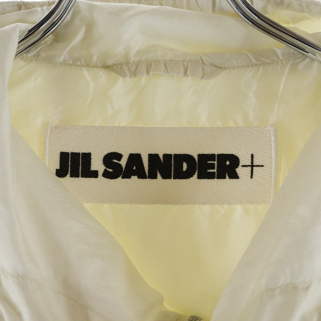JIL SANDER +(ジルサンダープラス) 23SS SILK JACKET シルク混 フーデッドナイロンジャケット ホワイト J47BN0120 J70002