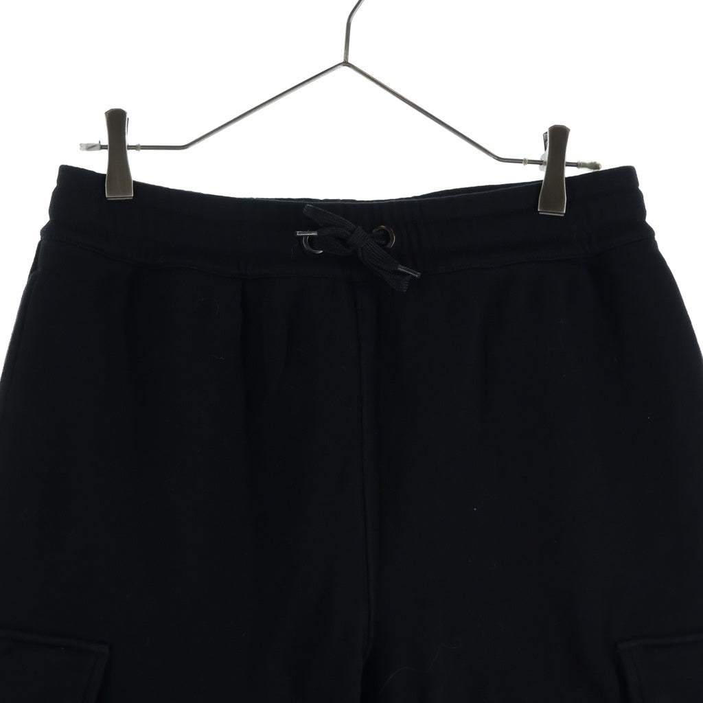 BURBERRY(バーバリー) HORSEFERRY PRINT COTTON DRAWCORD SHORTS ホースフェリー ロゴプリント コットン ドローコード スウェット カーゴショーツ ハーフパンツ ブラック 8013510