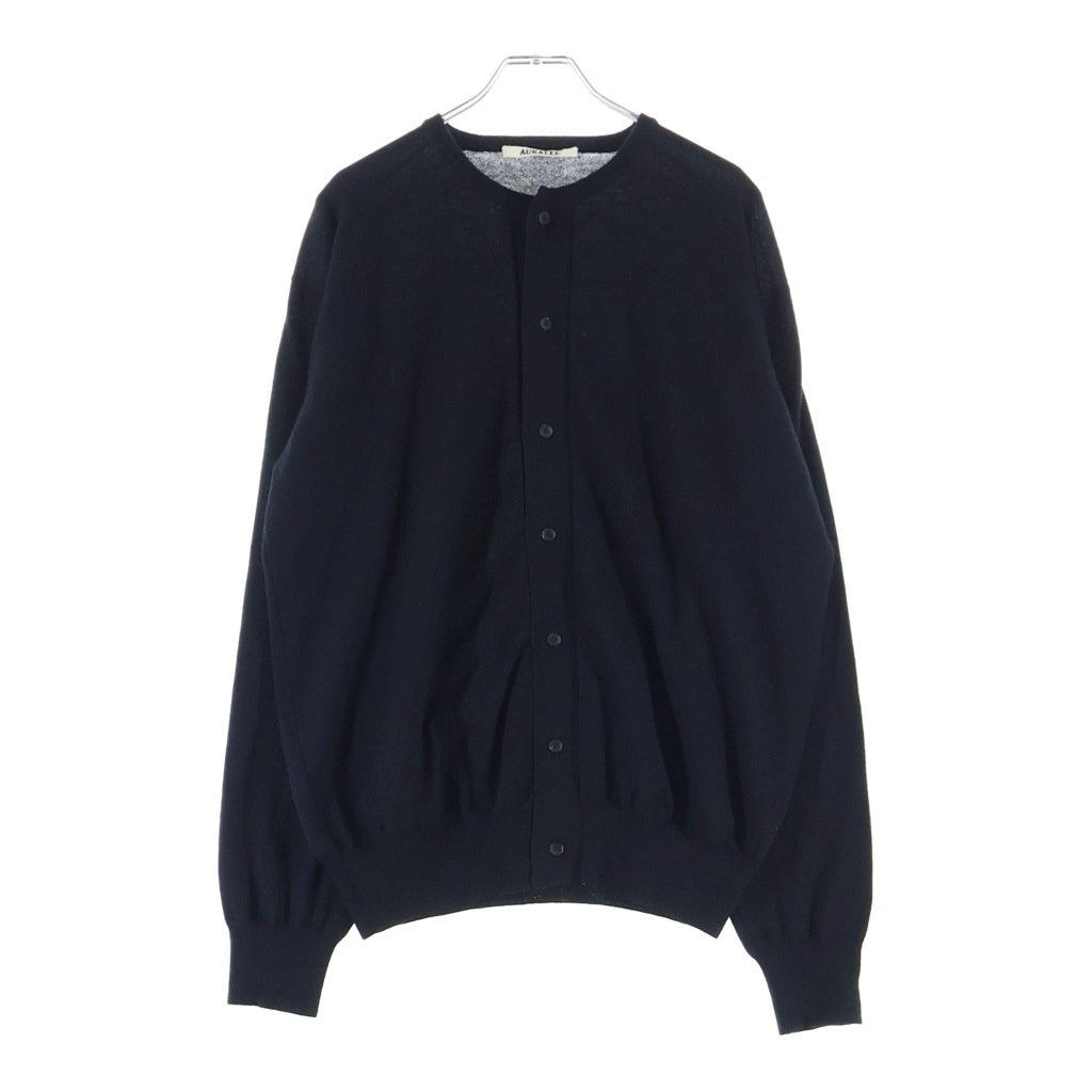 AURALEE(オーラリー) 24SS CASHMERE HARD TWIST KNITCARDIGAN カシミヤ ハード ツイスト ニットカーディガン ブラック A24SC01CT