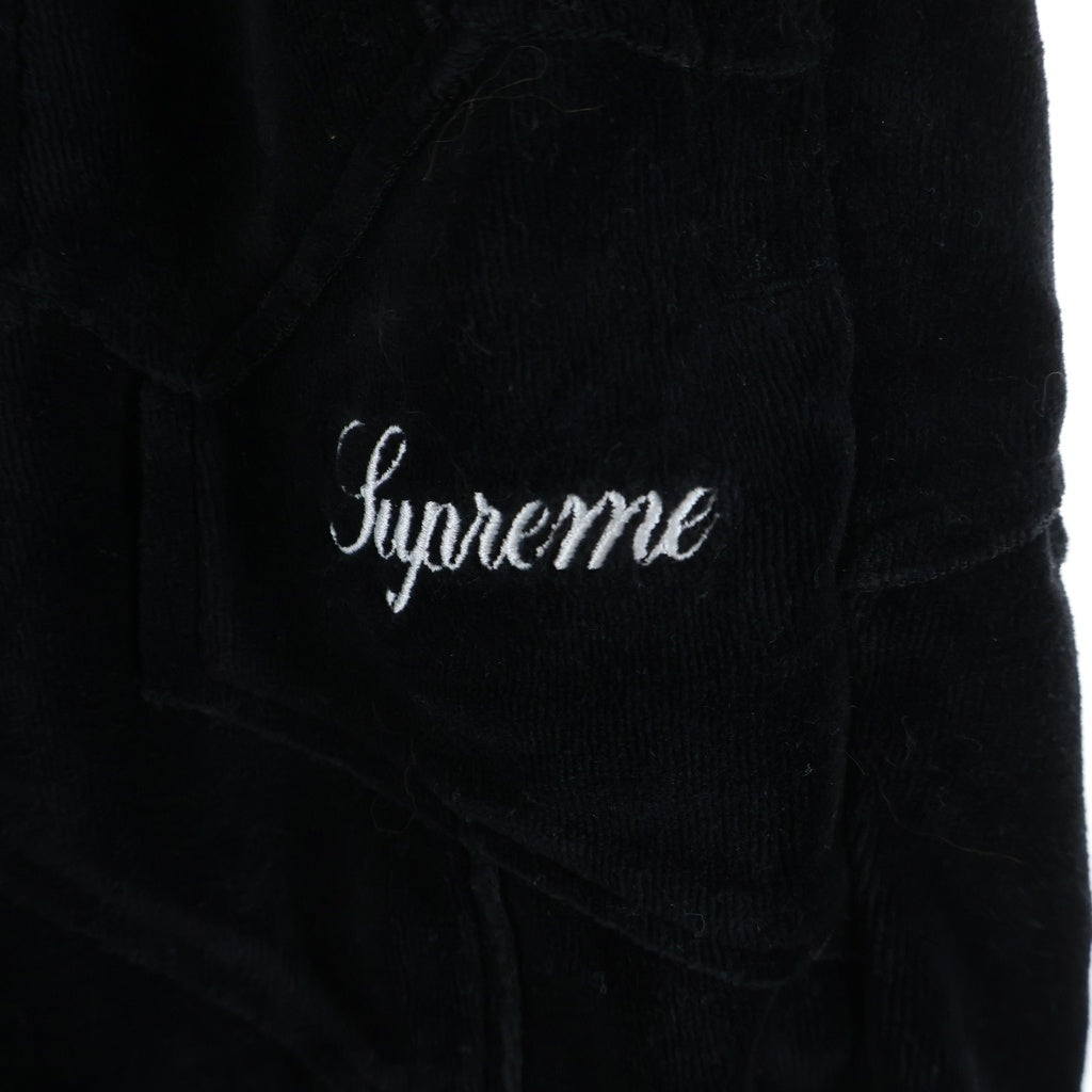 SUPREME(シュプリーム) 25SS Patchwork Velour Short パッチワーク ベロア ショーツ ハーフパンツ ブラック