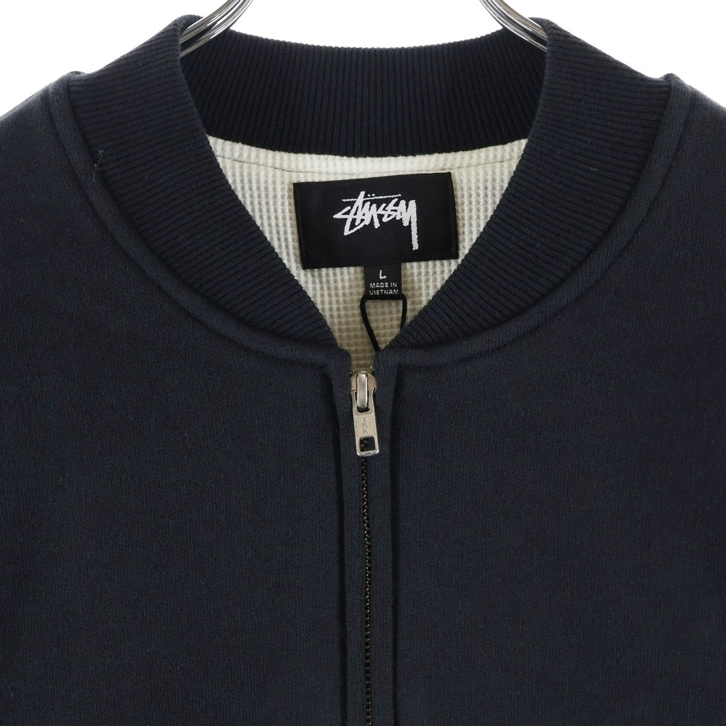 STUSSY(ステューシー) THERMAL LINED FLEECE ZIP サーマル ラインド フリース ジップアップジャケット ブラック 25F118583