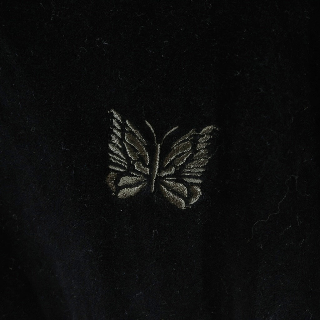 Needles(ニードルス) TRACK JACKET サイドライン ベロア トラックジャケット ブラック RW1666