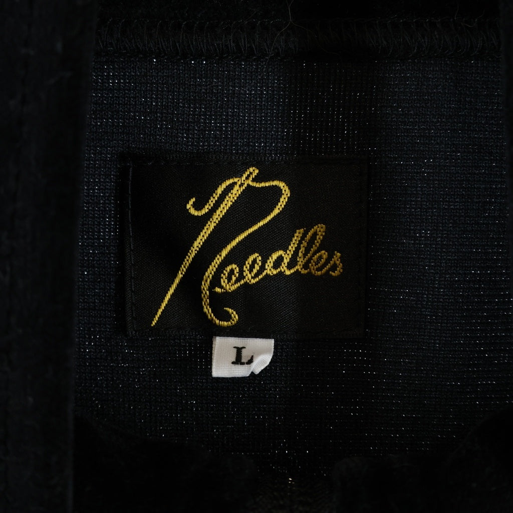 Needles(ニードルス) TRACK JACKET サイドライン ベロア トラックジャケット ブラック RW1666