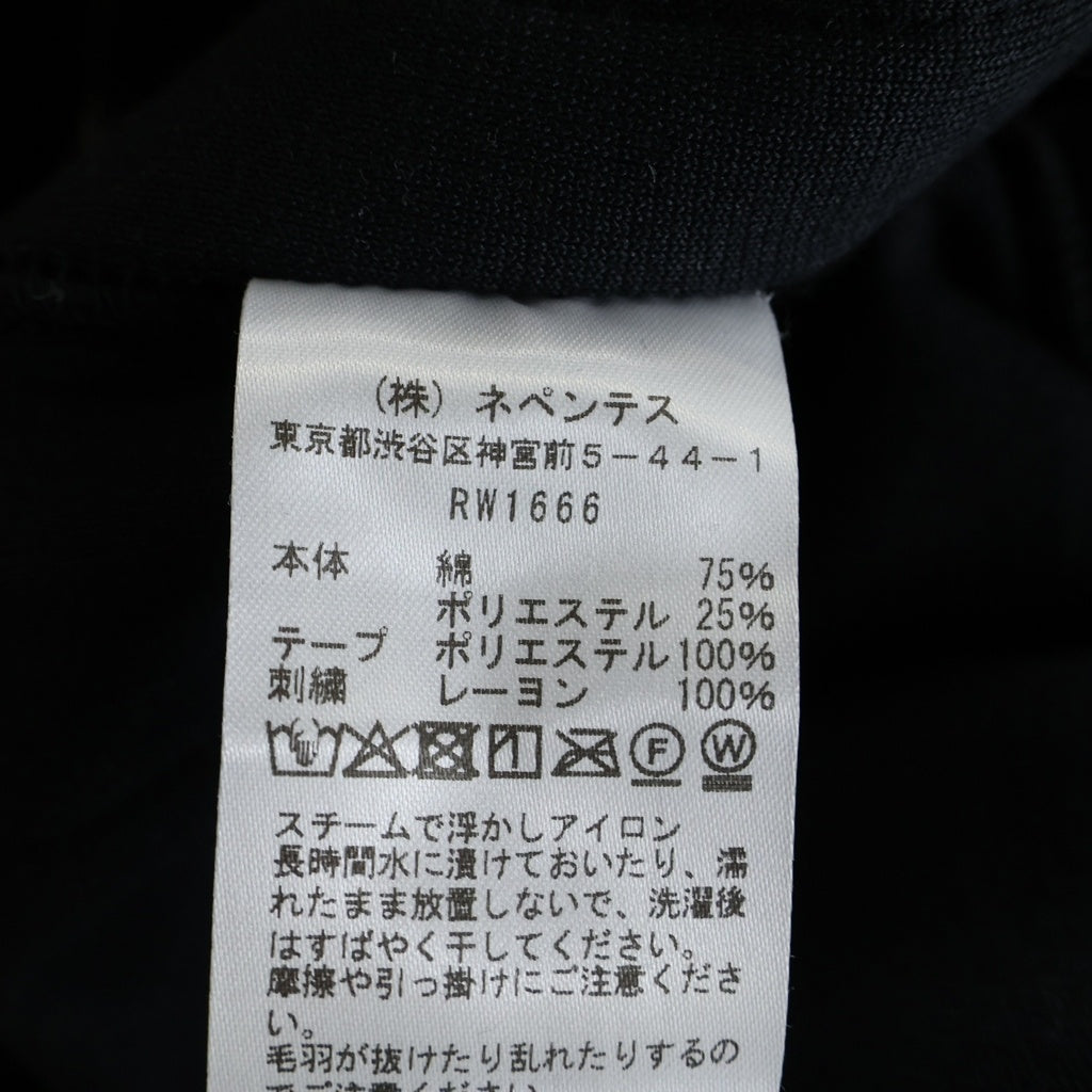 Needles(ニードルス) TRACK JACKET サイドライン ベロア トラックジャケット ブラック RW1666