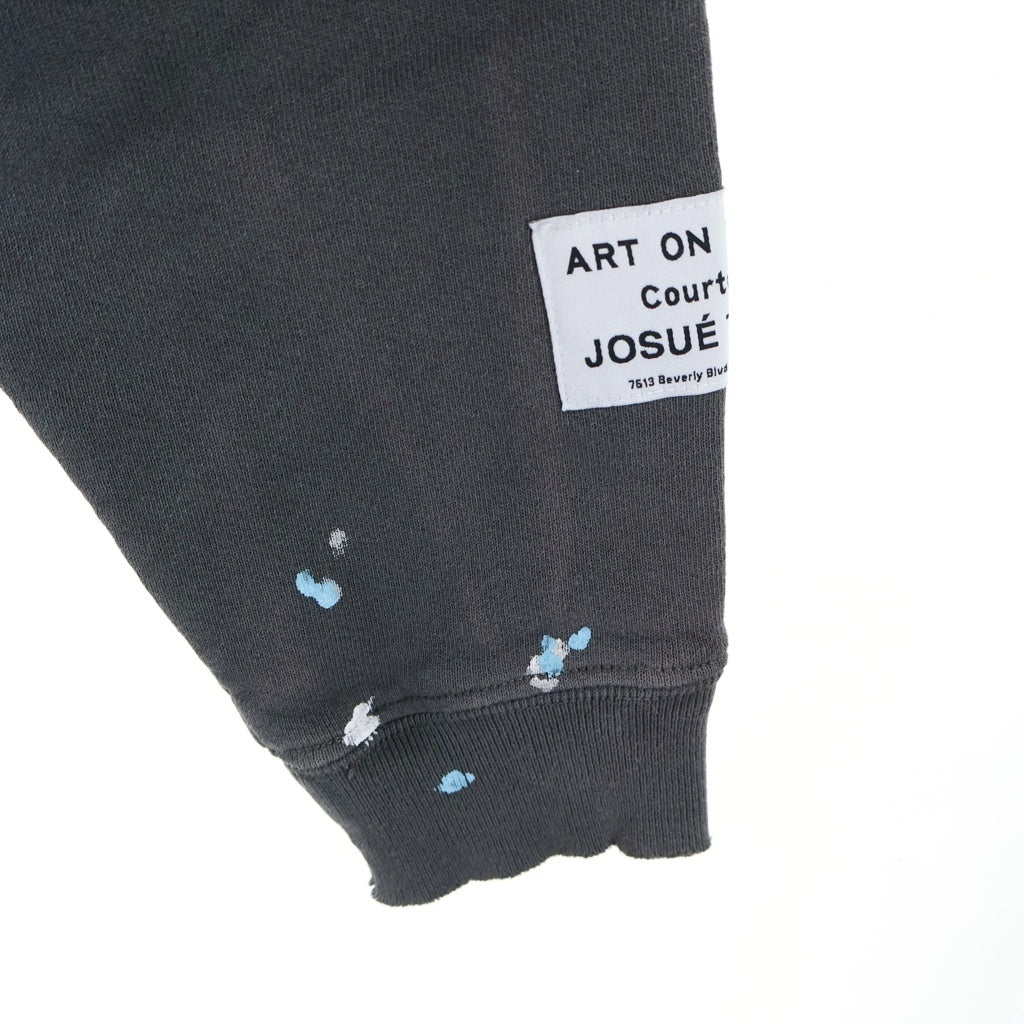 GALLERY DEPT.(ギャラリーデプト) 23SS 90S RECYCLE DISTRESSED PRINTED JERSEY HOODIE リサイクル プリンテッド ジャージ プルオーバースウェットパーカー フーディー ブラック