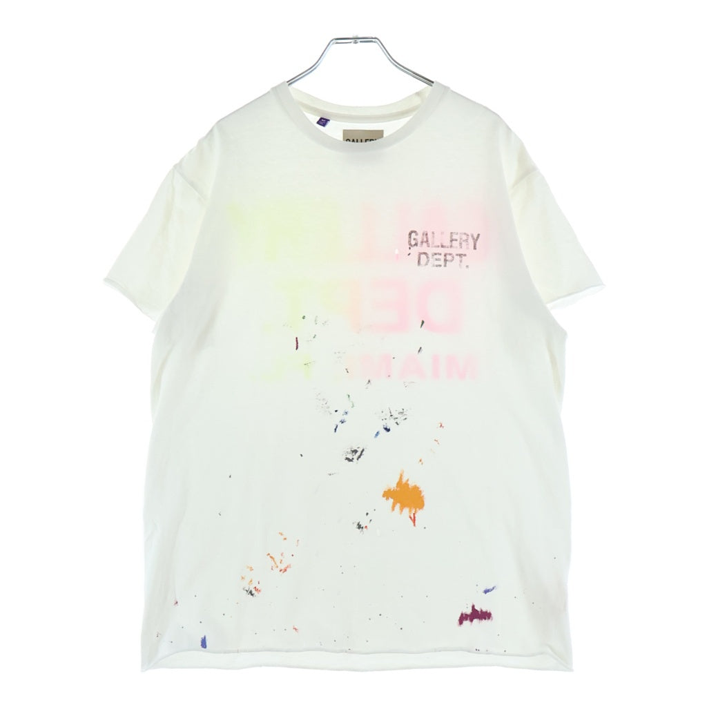 GALLERY DEPT.(ギャラリーデプト) 23AW MIAMI BOARDWALK マイアミ ボードワーク クルーネック半袖Tシャツ カットソー ホワイト BWK-1030