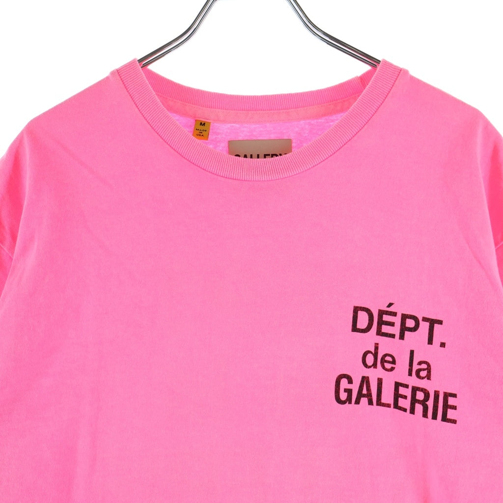 GALLERY DEPT.(ギャラリーデプト) FRENCH LOGO フレンチ ロゴプリント クルーネック半袖Tシャツ カットソー ピンク