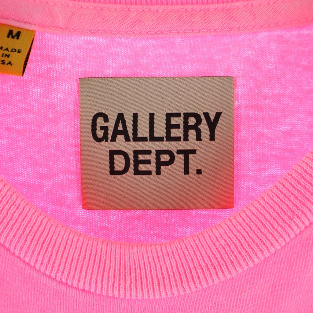 GALLERY DEPT.(ギャラリーデプト) FRENCH LOGO フレンチ ロゴプリント クルーネック半袖Tシャツ カットソー ピンク