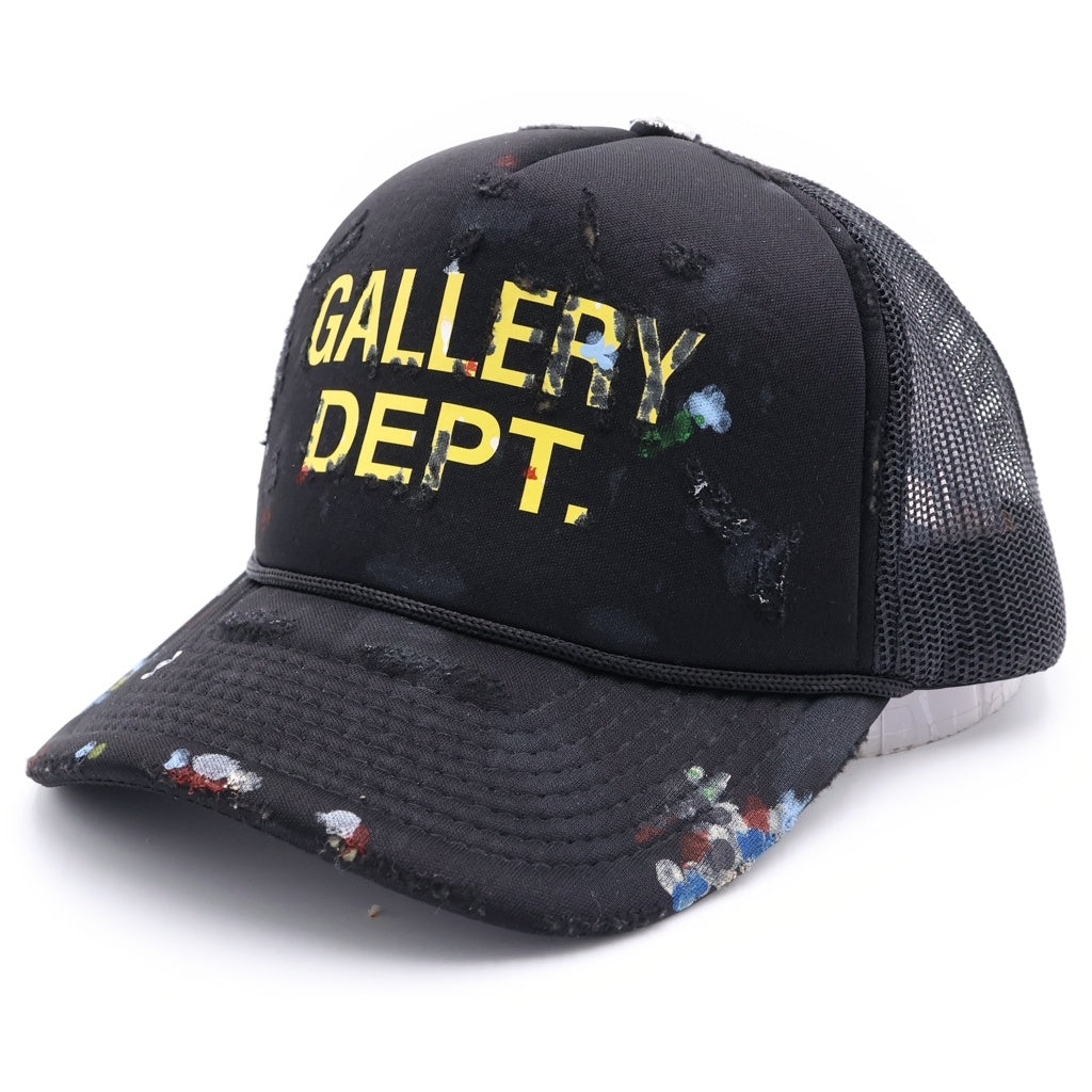 GALLERY DEPT.(ギャラリーデプト) WORKSHOP TRUCKER HAT ワークショップ ペイント メッシュトラッカーキャップ 帽子 ブラック