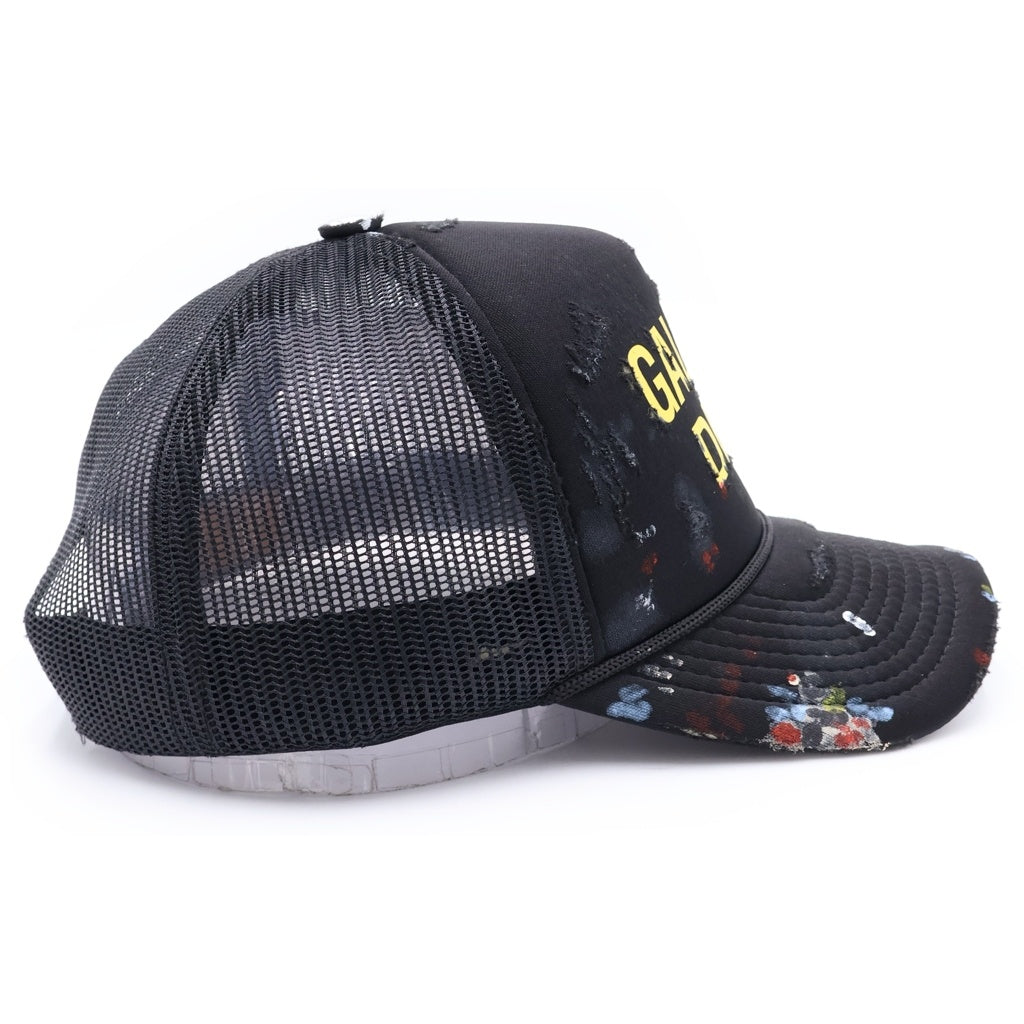 GALLERY DEPT.(ギャラリーデプト) WORKSHOP TRUCKER HAT ワークショップ ペイント メッシュトラッカーキャップ 帽子 ブラック