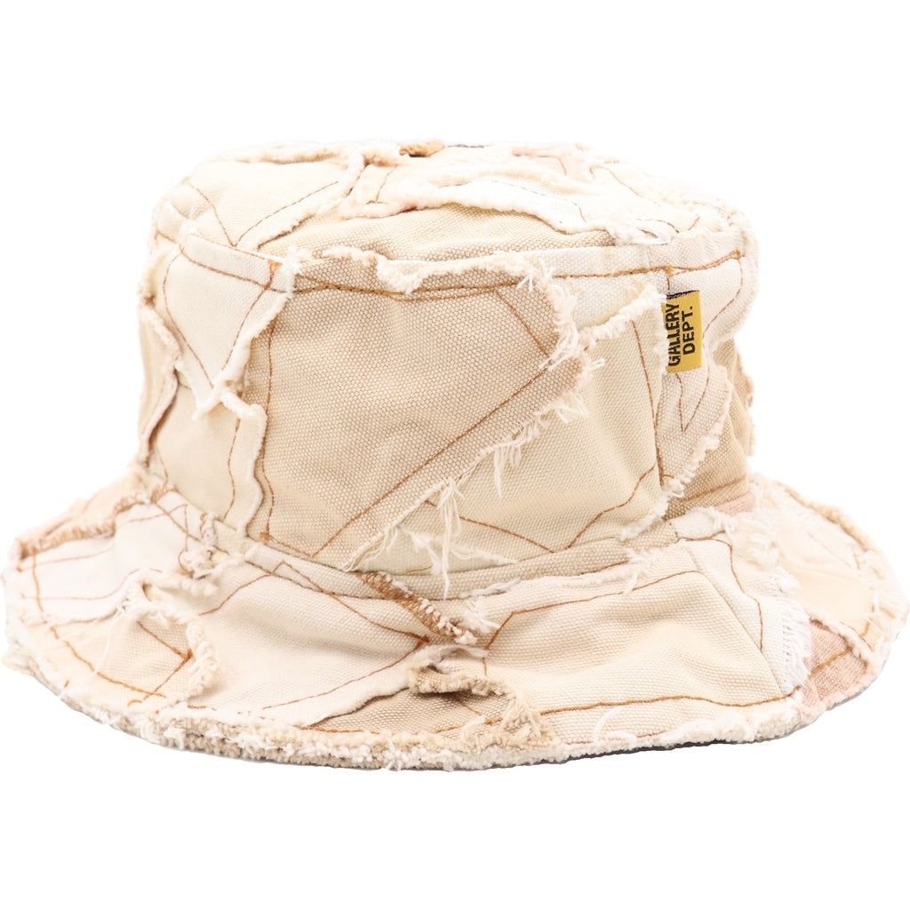 GALLERY DEPT.(ギャラリーデプト) 23SS RECYCLED RODMAN BUCKET HAT リサイクルド ロッドマン パッチワーク バケットハット 帽子 ブラウン/ベージュ RCBH-9159 レディース