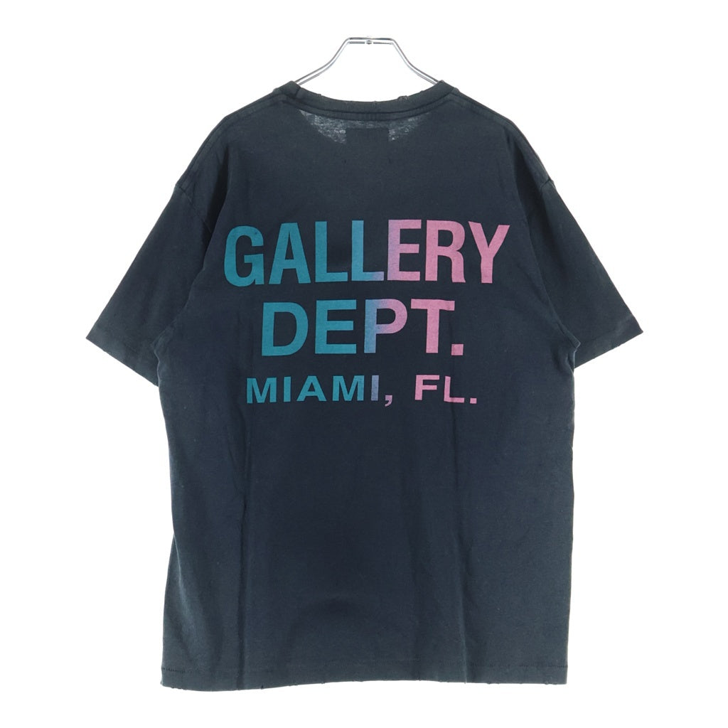 GALLERY DEPT.(ギャラリーデプト) 23AW MIAMI BOARDWALK マイアミ ボードワーク クルーネック半袖Tシャツ カットソー ブラック