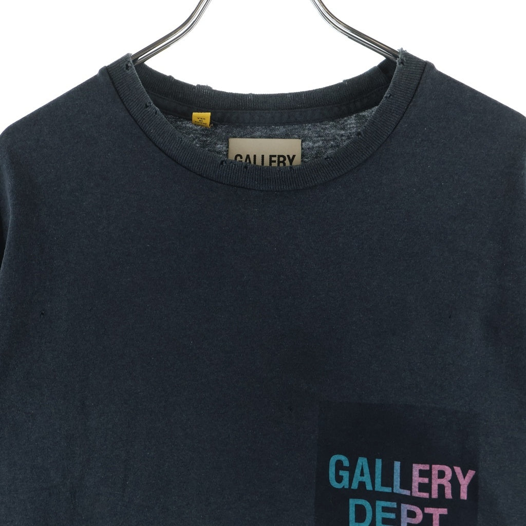 GALLERY DEPT.(ギャラリーデプト) 23AW MIAMI BOARDWALK マイアミ ボードワーク クルーネック半袖Tシャツ カットソー ブラック