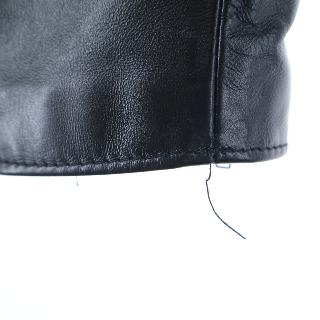 MONCLER GENIUS(モンクレール ジーニアス) 21AW ×LEWIS LEATHERS DWAYNE CYCLONE ルイスレザー サイクロン ホースハイド ダブルライダース レザージャケット ブラック G209U1A00022