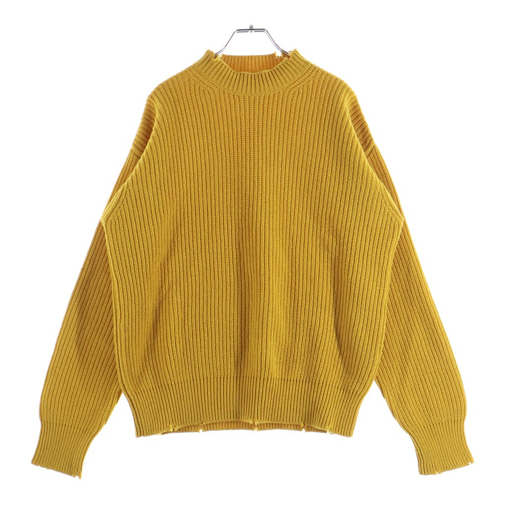 新品未使用 WAAC ニット 黄色 M MSGM(エムエスジーエム) ウール混 長袖モックネックニットセーター