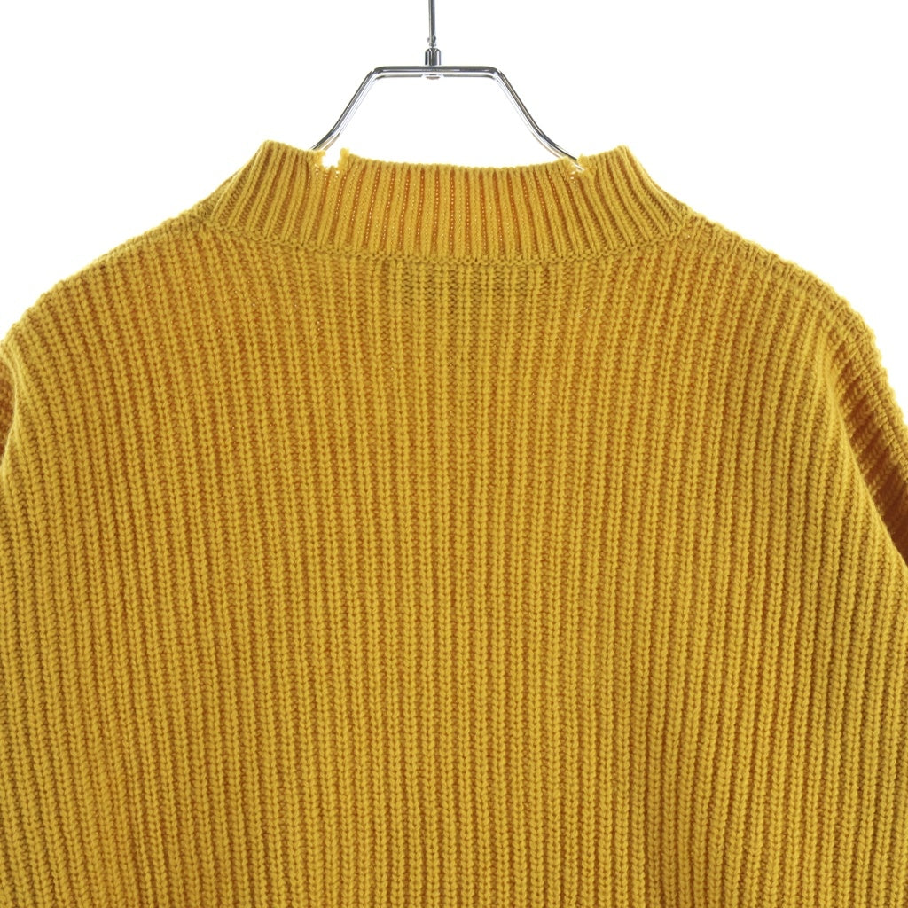 MSGM(エムエスジーエム) ウール混 長袖モックネックニットセーター イエロー 2540MM137