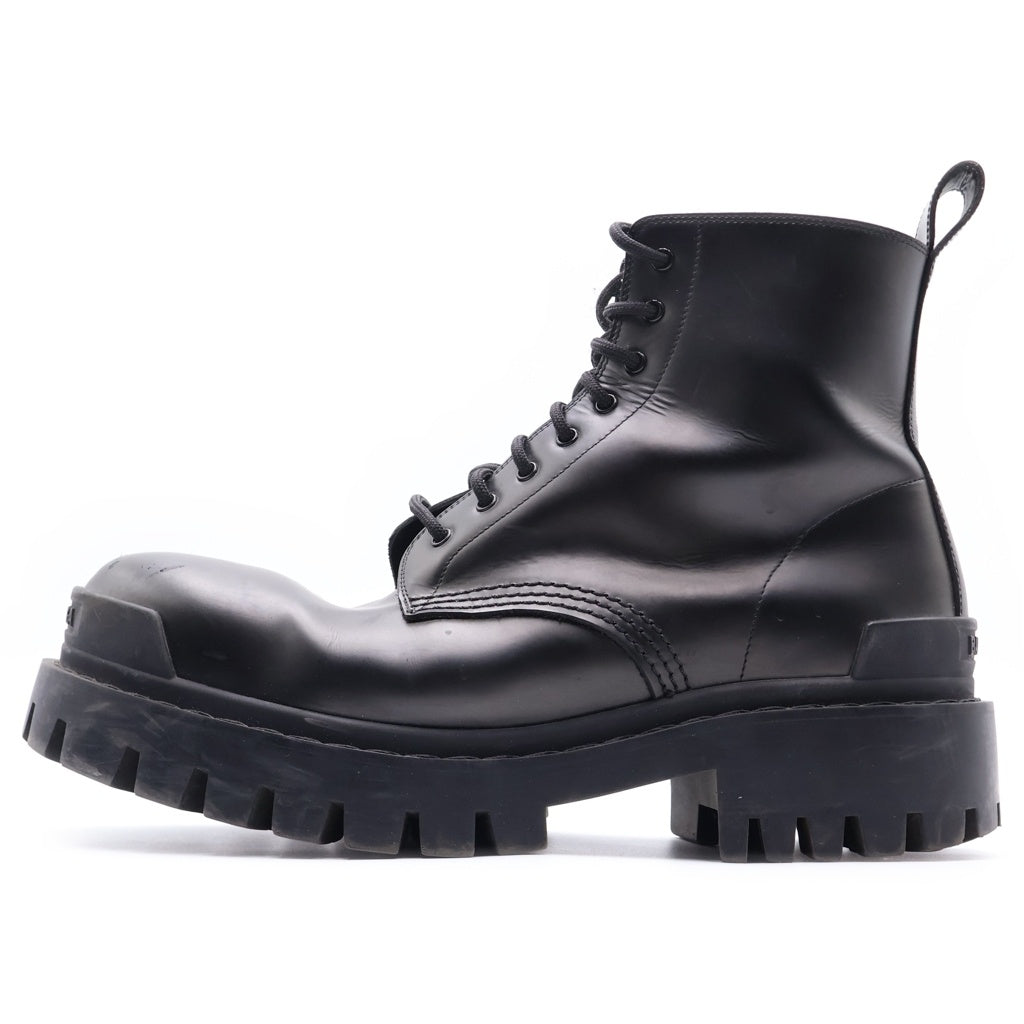 BALENCIAGA(バレンシアガ) Strike Boots ストライクブーツ レースアップ レザーハイカットブーツ ブラック 589338