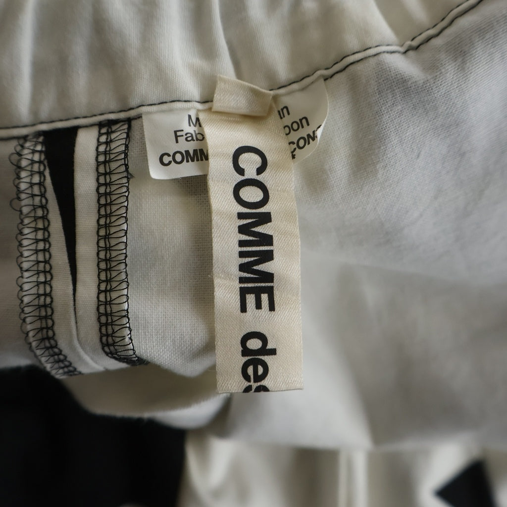 COMME des GARCONS(コムデギャルソン) 22SS AD2021 フラワーパターン コットン タックフレア ロングスカート ホワイト/ブラック レディース GI-S007