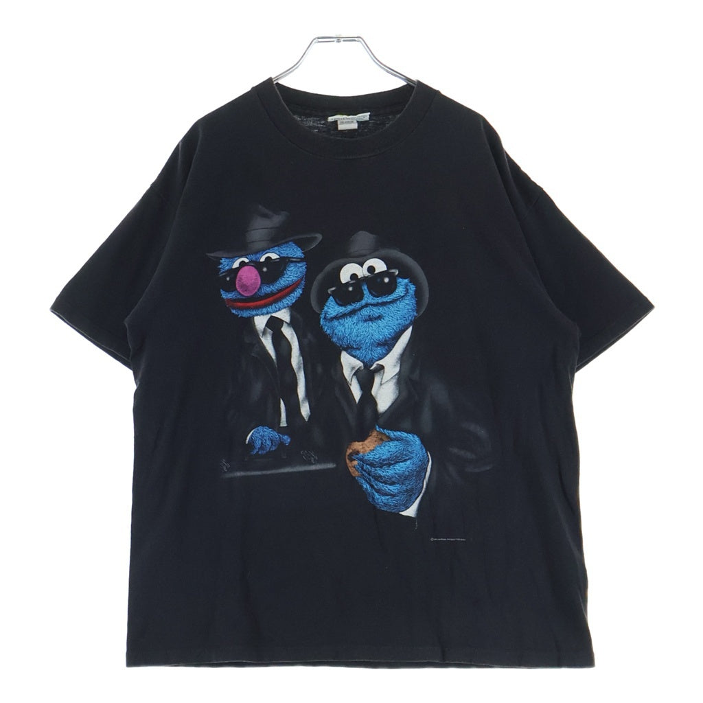 VINTAGE(ヴィンテージ) 90S VINTAGE SESAMI STREET THE BLUE BROTHER ヴィンテージ USA製 セサミストリート ブルーブラザーズ 両面プリント クルーネック 半袖Tシャツ カットソー