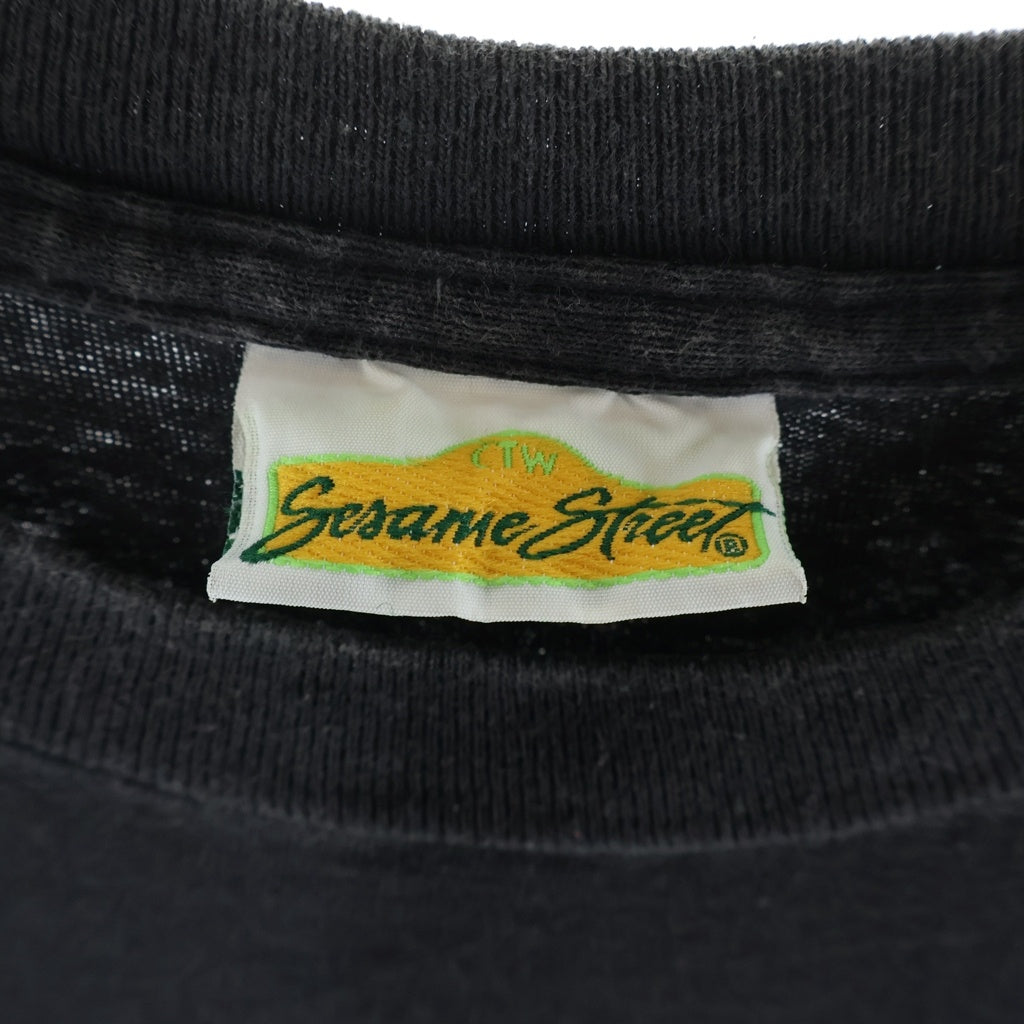 VINTAGE(ヴィンテージ) 90S VINTAGE SESAMI STREET THE BLUE BROTHER ヴィンテージ USA製 セサミストリート ブルーブラザーズ 両面プリント クルーネック 半袖Tシャツ カットソー