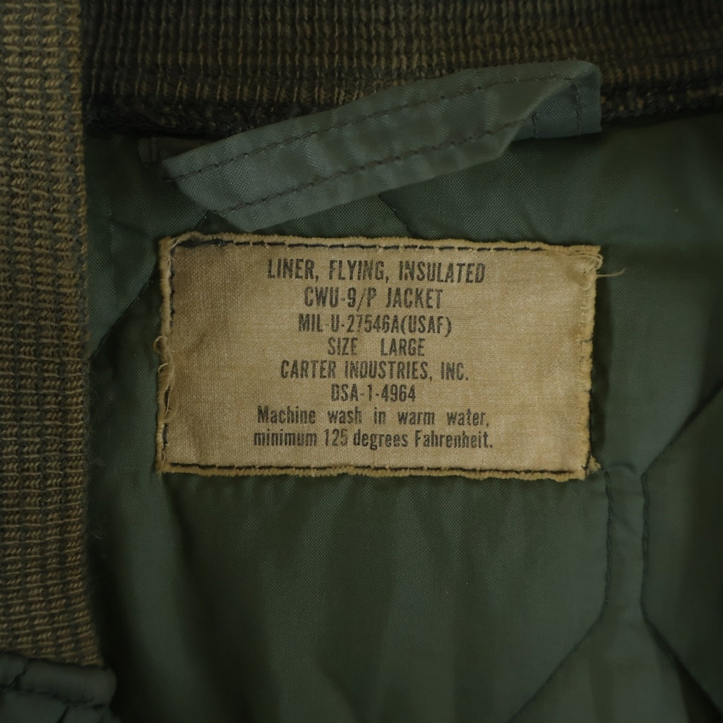 VINTAGE(ヴィンテージ) 60S MILITARY USAF CWU-9/P ミリタリー キルティング ライナー フライトジャケット カーキ MIL-U-27546A