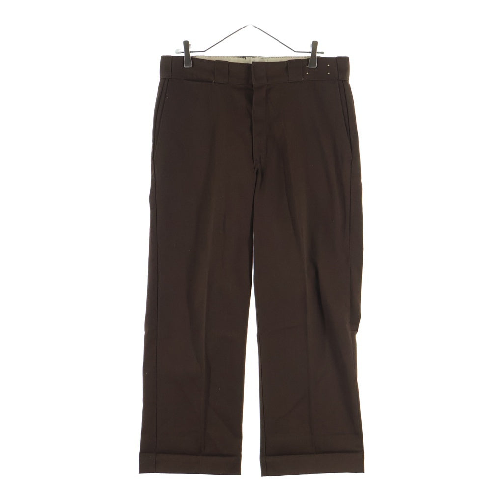 Dickies(ディッキーズ) 60-70S VINTAGE 874 USA製 ヴィンテージ プリント赤 チビタグ 棒TALON ジップフライ ワークパンツ ブラウン