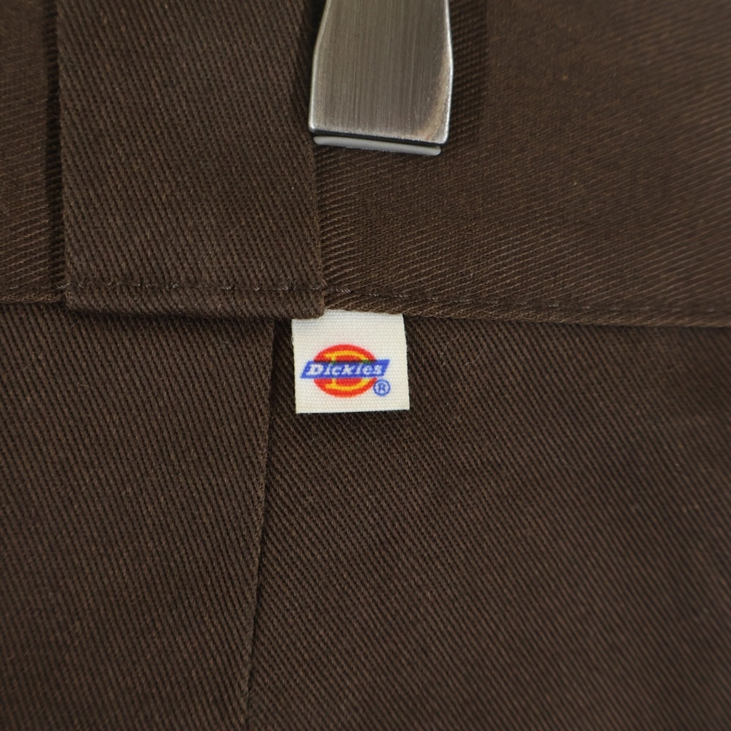 Dickies(ディッキーズ) 60-70S VINTAGE 874 USA製 ヴィンテージ プリント赤 チビタグ 棒TALON ジップフライ ワークパンツ ブラウン