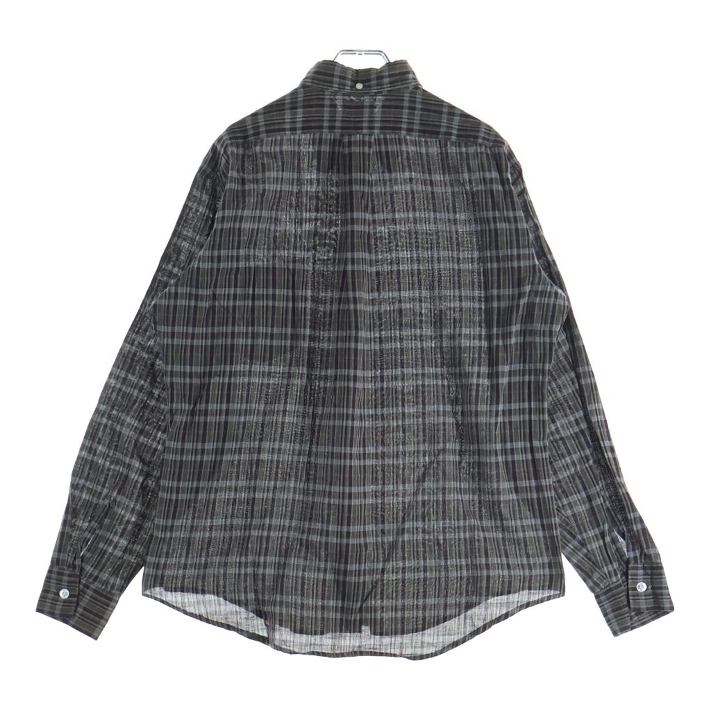 VINTAGE(ヴィンテージ) 50-60S VINTAGE BUD BERMA ヴィンテージ バドベルマ USA製 ボタンダウン チェック長袖シャツ カーキ
