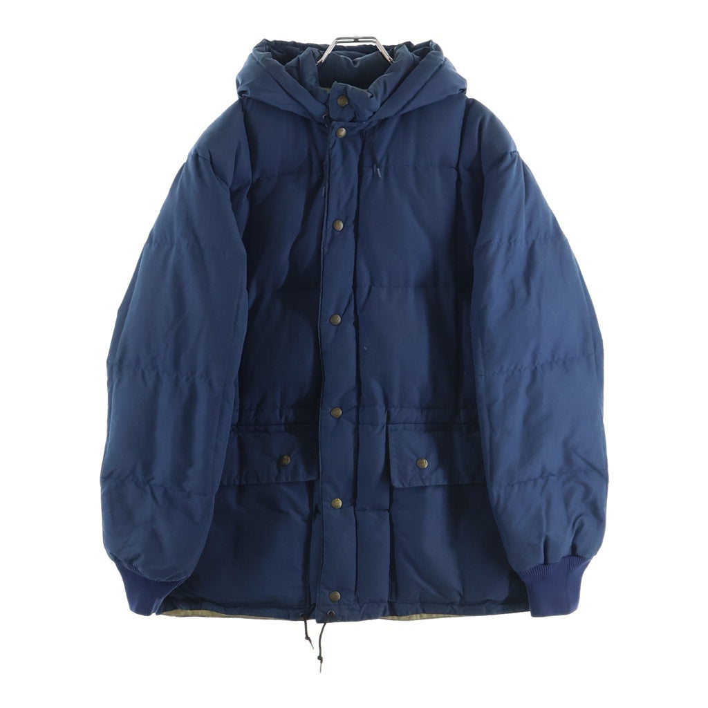 Eddie Bauer(エディバウワー) 80S VINTAGE KARAKORAM USA製 黒タグ カラコラム フーデッドダウンジャケット ブルー