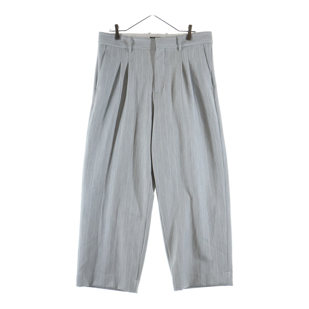 KITH(キス) Pinstripe Eli Pleated Trouser ピンストライプ レーヨン混 トラウザーパンツ スラックス グレー