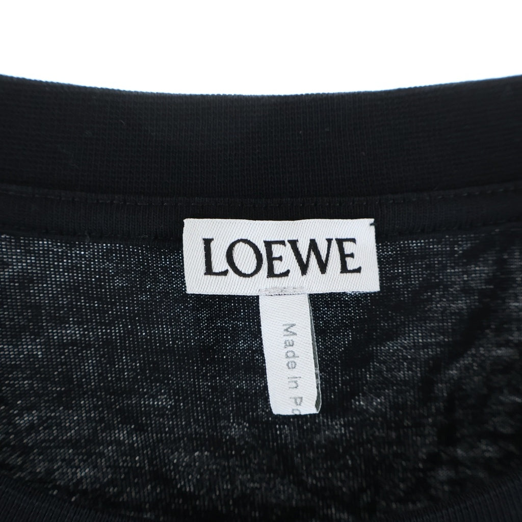 LOEWE(ロエベ) フロントアナグラムワッペン クルーネック半袖Tシャツ カットソー ブラック H526Y22XAT