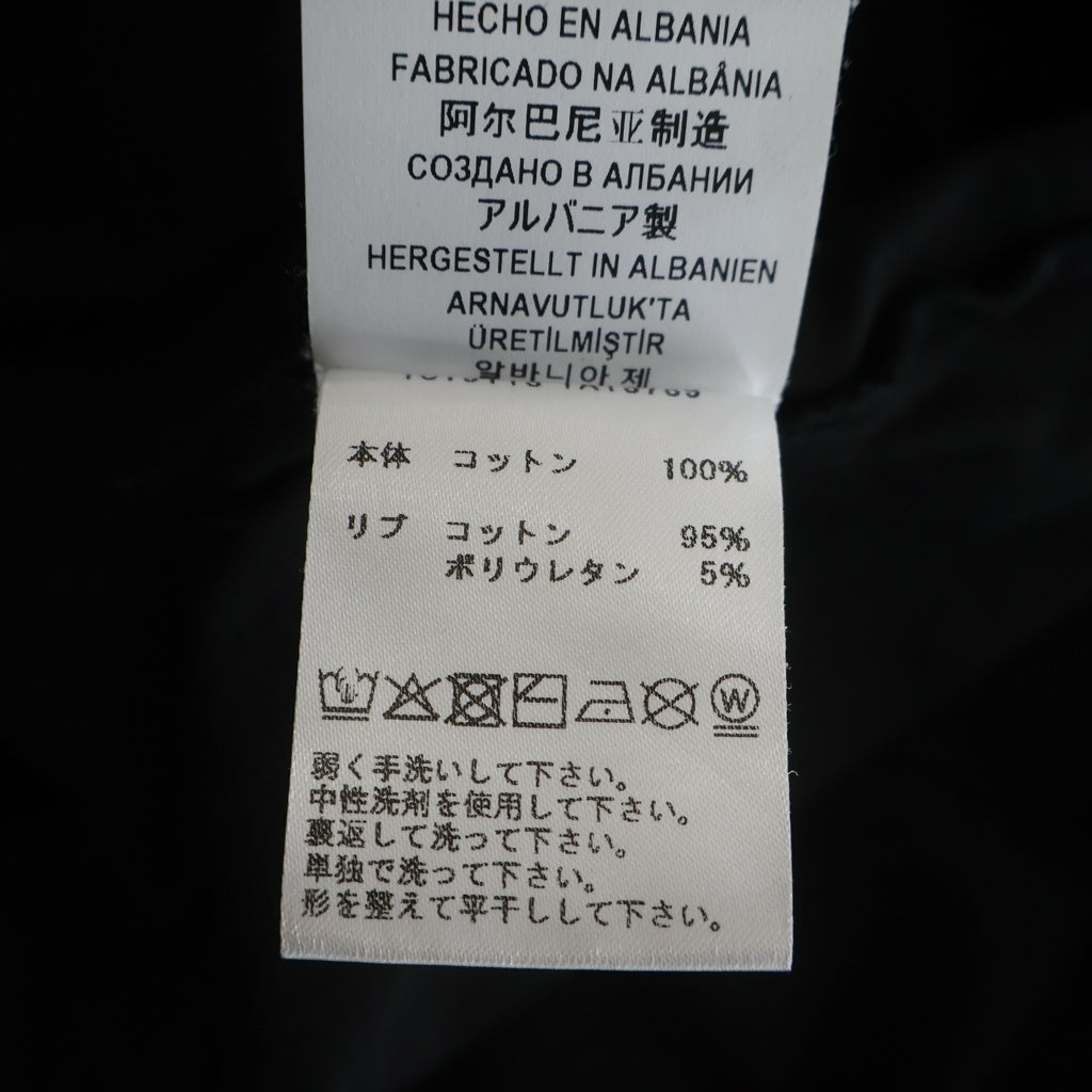 VERSACE(ヴェルサーチ) バックロゴプリント クルーネック長袖Tシャツ カットソー ブラック 1019113 1A13789