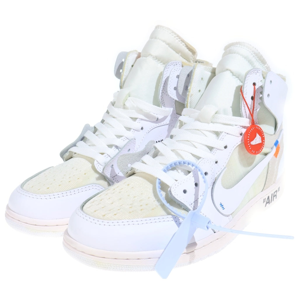 NIKE(ナイキ) ×OFF-WHITE AIR JORDAN 1 RETRO HIGH NRG EU限定 オフホワイト エアジョーダン1 レトロ ハイカットスニーカー ホワイト US10/28cm AQ0818-100