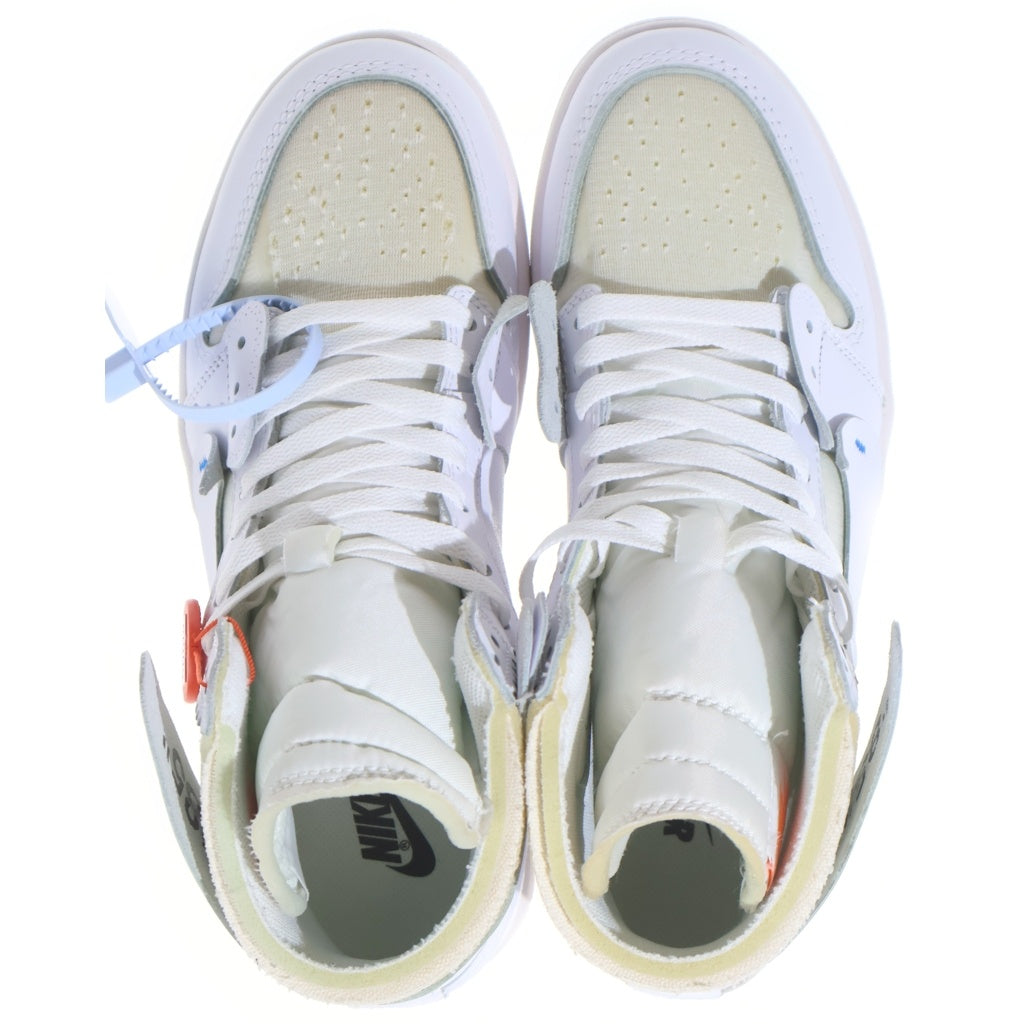 NIKE(ナイキ) ×OFF-WHITE AIR JORDAN 1 RETRO HIGH NRG EU限定 オフホワイト エアジョーダン1 レトロ ハイカットスニーカー ホワイト US10/28cm AQ0818-100