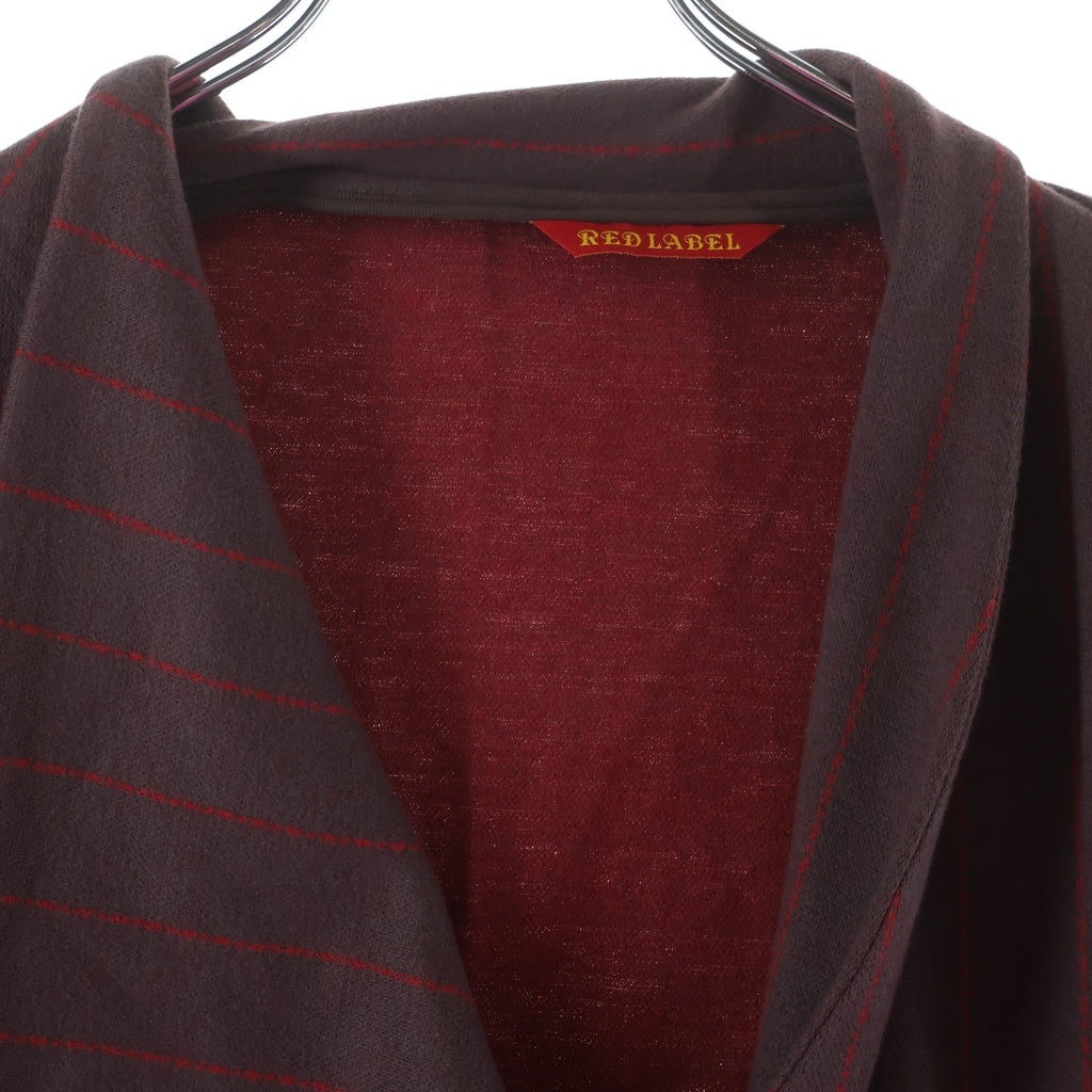 Vivienne Westwood Red Label(ヴィヴィアンウエストウッドレッドレーベル) ピンストライプ 変形クロップドウールジャケット レッド 16-01-432007 レディース