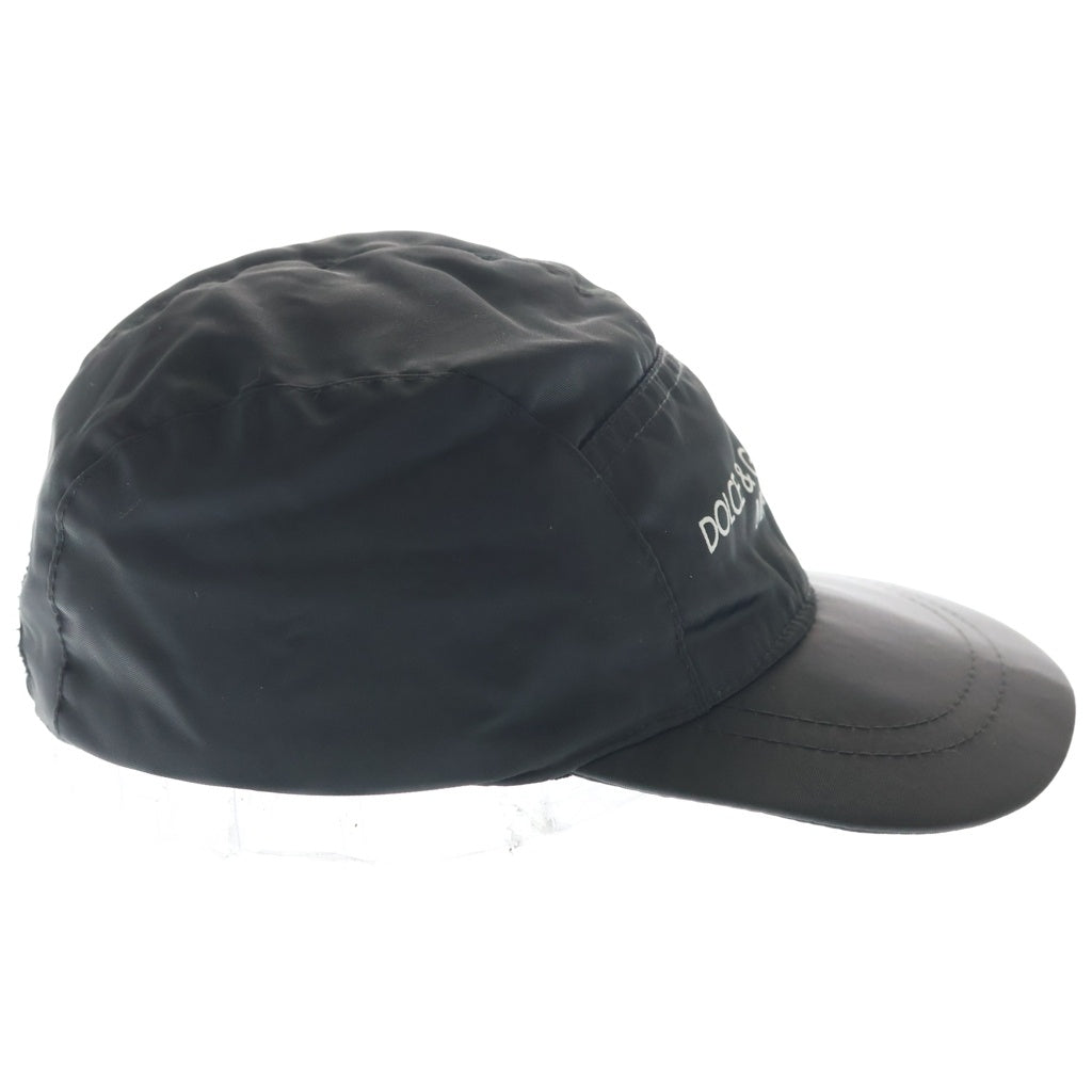 DOLCE & GABBANA(ドルチェアンドガッバーナ) 90S VINTAGE MARE LOGO NYLON CAP ヴィンテージ ロゴプリント ナイロンキャップ 帽子 ブラック