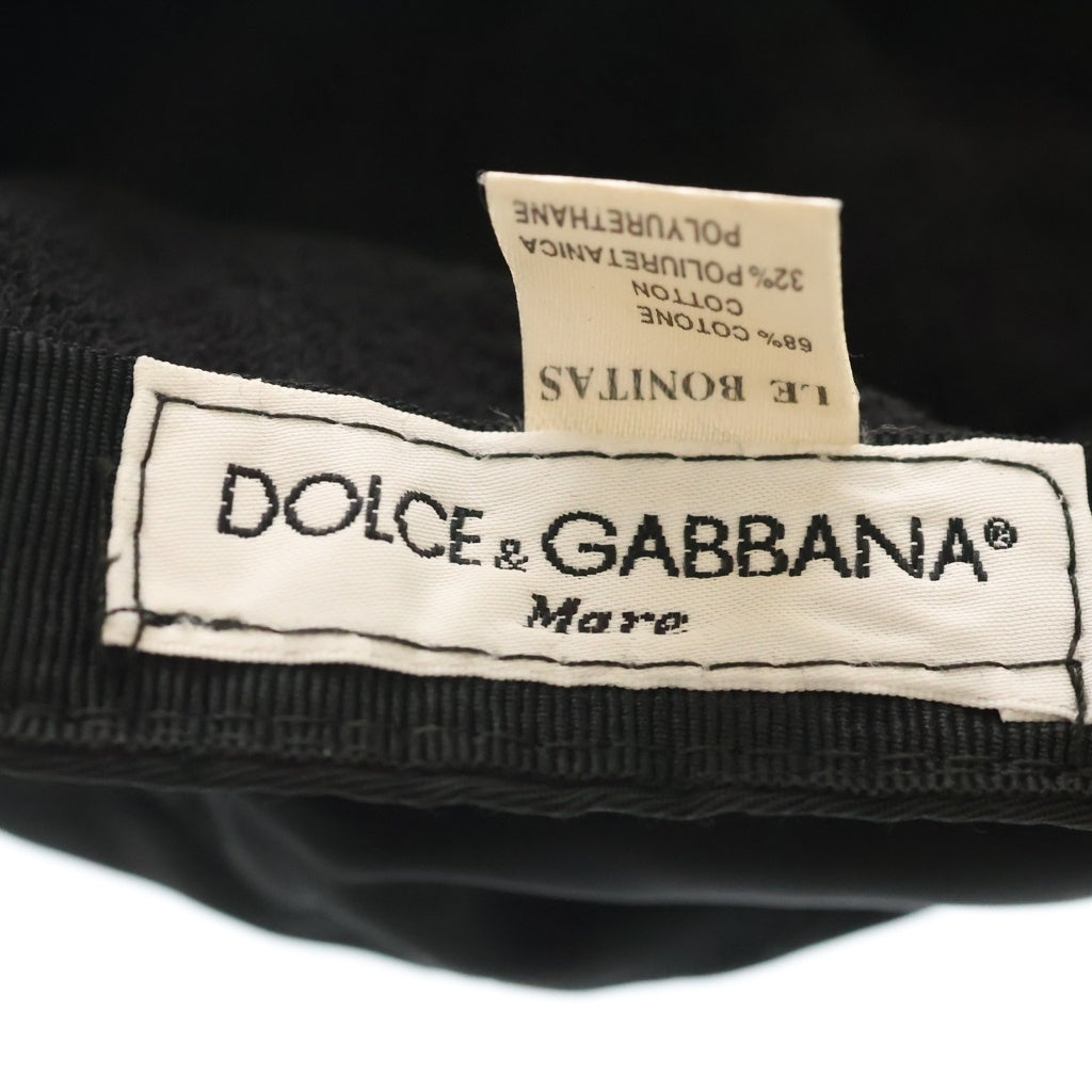 DOLCE & GABBANA(ドルチェアンドガッバーナ) 90S VINTAGE MARE LOGO NYLON CAP ヴィンテージ ロゴプリント ナイロンキャップ 帽子 ブラック